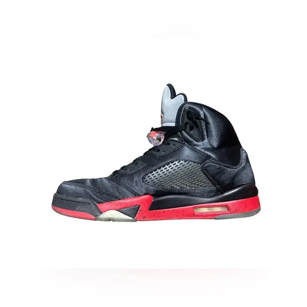 Air Jordan 5 Retro Satin Bred - Black/University Red 136027-006 size 12